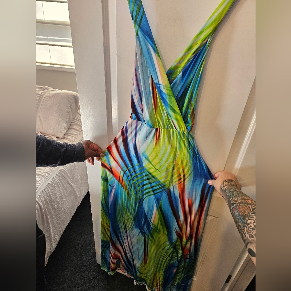 Tropical Colorful Maxi Dress